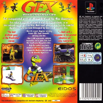 Gex - Deep Cover Gecko (EU) box cover back